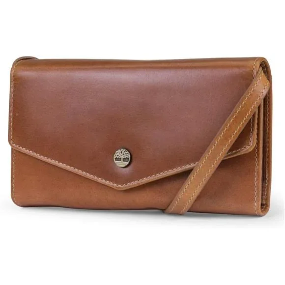RFID Leather Wallet Phone Bag with Detachable Crossbody Strap - Picture 1 of 4